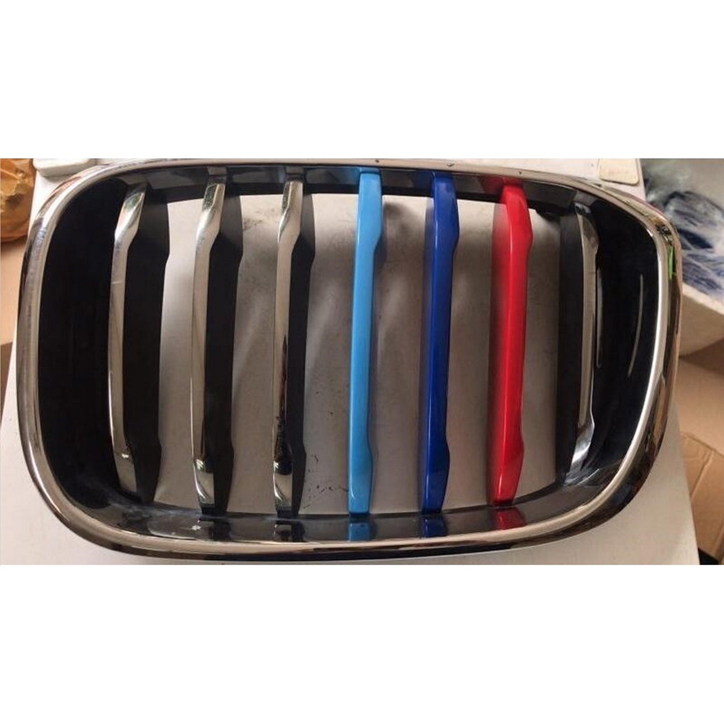 3x M Color Kidney Grille Bar Cover Decal Stripe Clips Cover For BMW X3 G01 2018