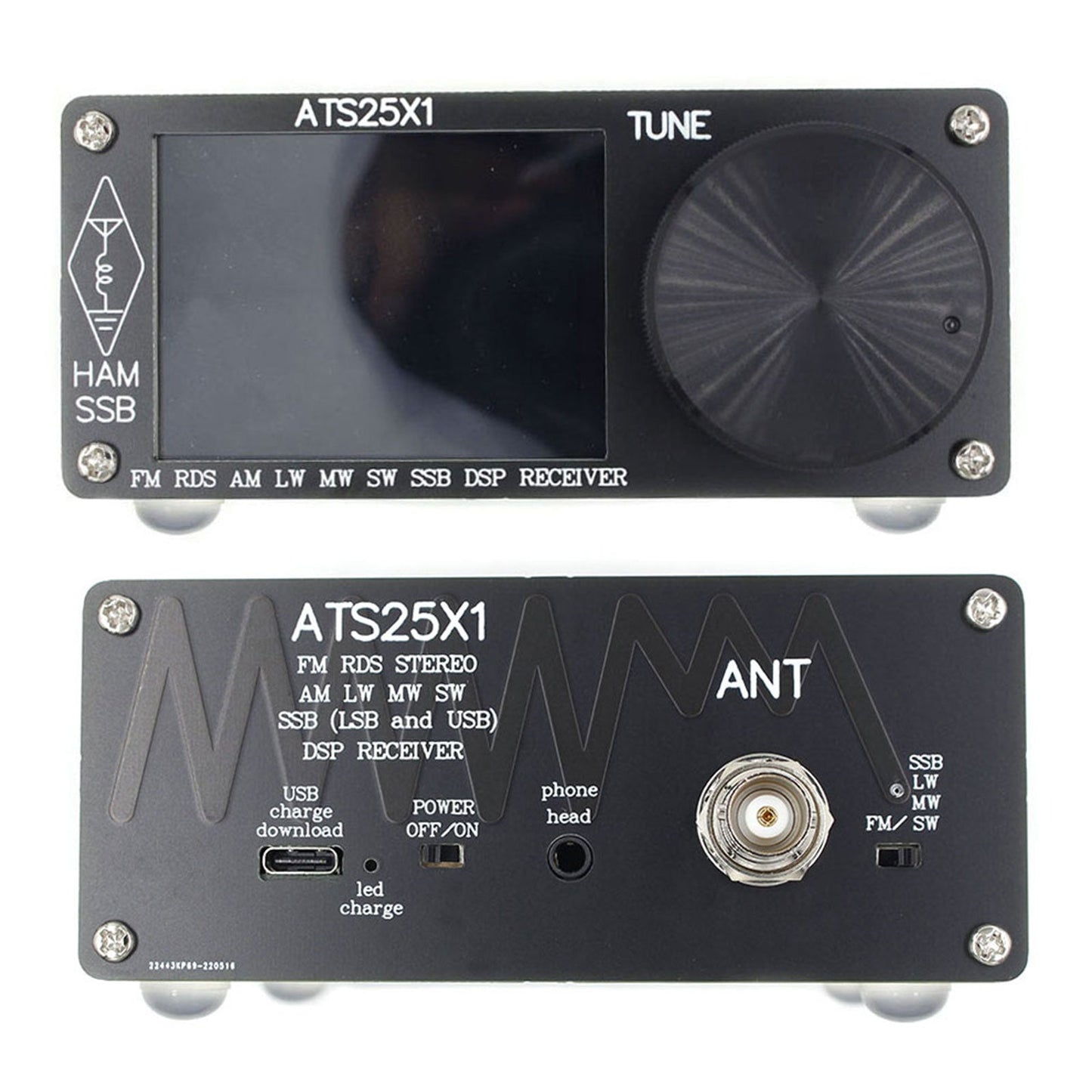 New ATS-25X1 Si4732 All Band DSP Radio Receiver FM LW MW SW w/ 2.4" Touch Screen