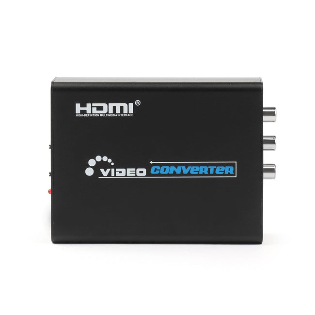HDMI to 3 RCA AV+S-Video CVBS Composite R/L Audio 1080P Converter US Plug Power