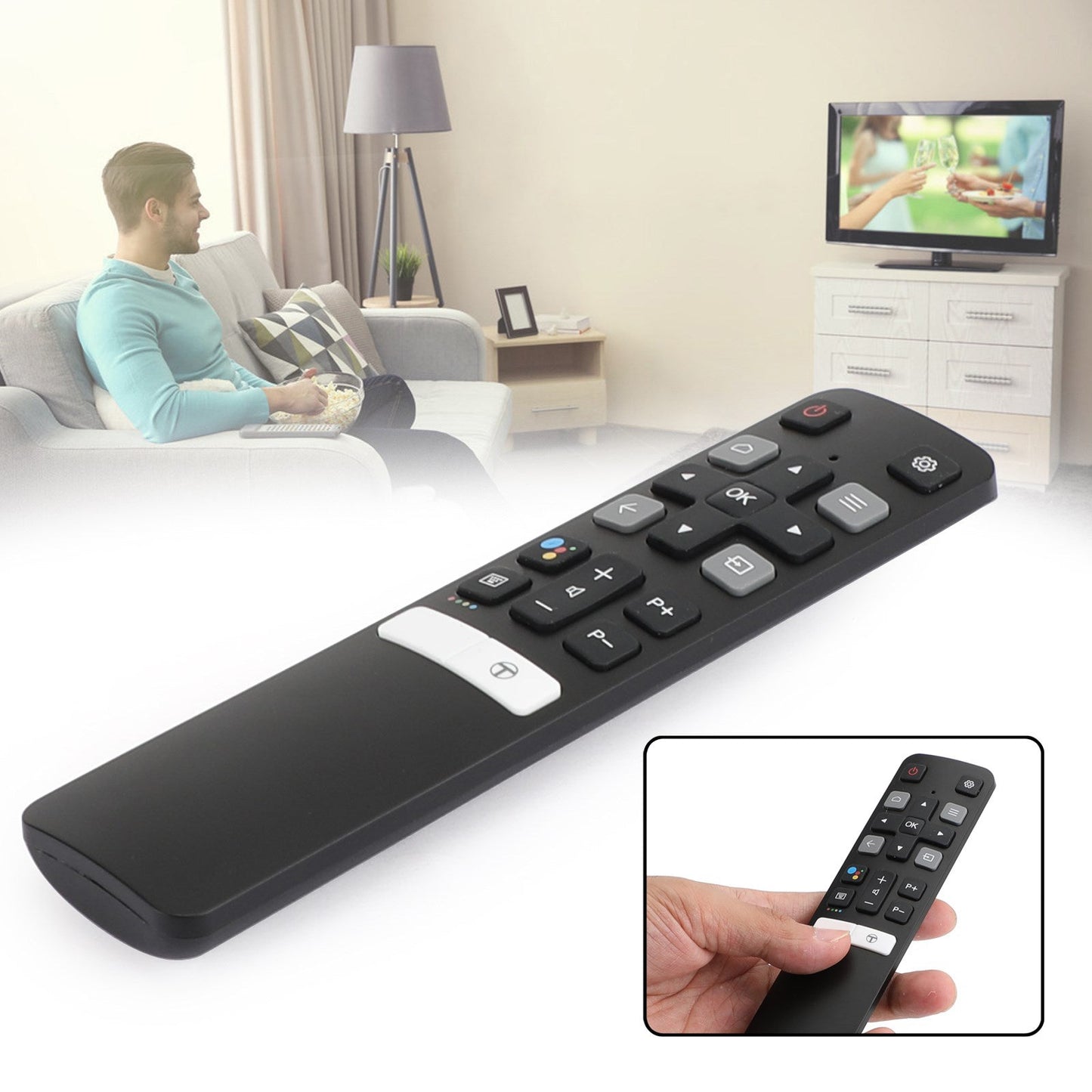 Replacement TV Remote Controller Fit for TCL MRC802V 50S435 32S6800S 40S6510FS