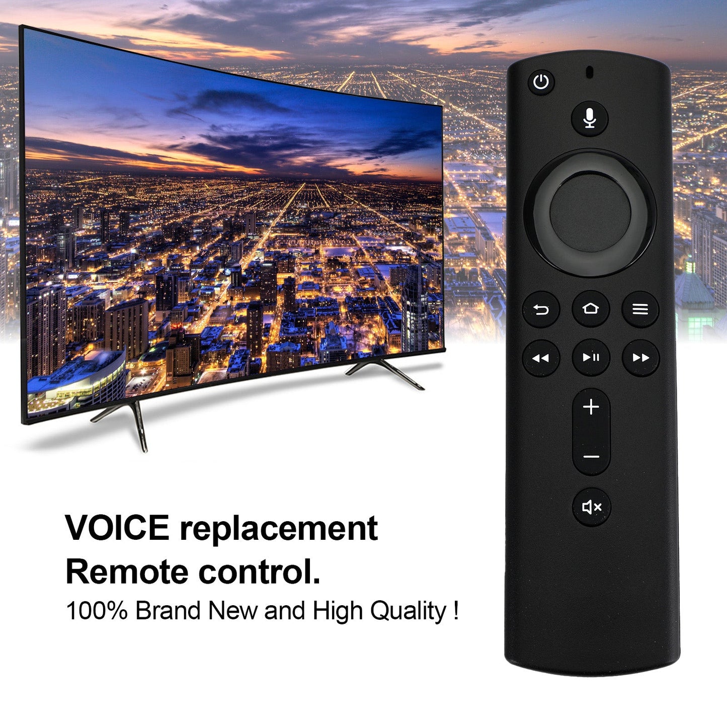 Voice Replace Remote Controller Fit for Alexa 4K Ultra HD HDR Fire TV Stick