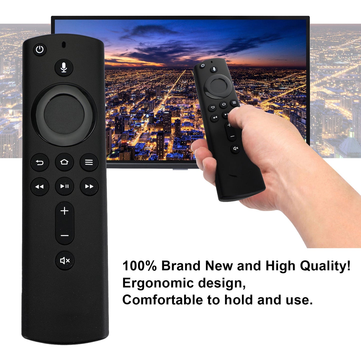 Voice Replace Remote Controller Fit for Alexa 4K Ultra HD HDR Fire TV Stick