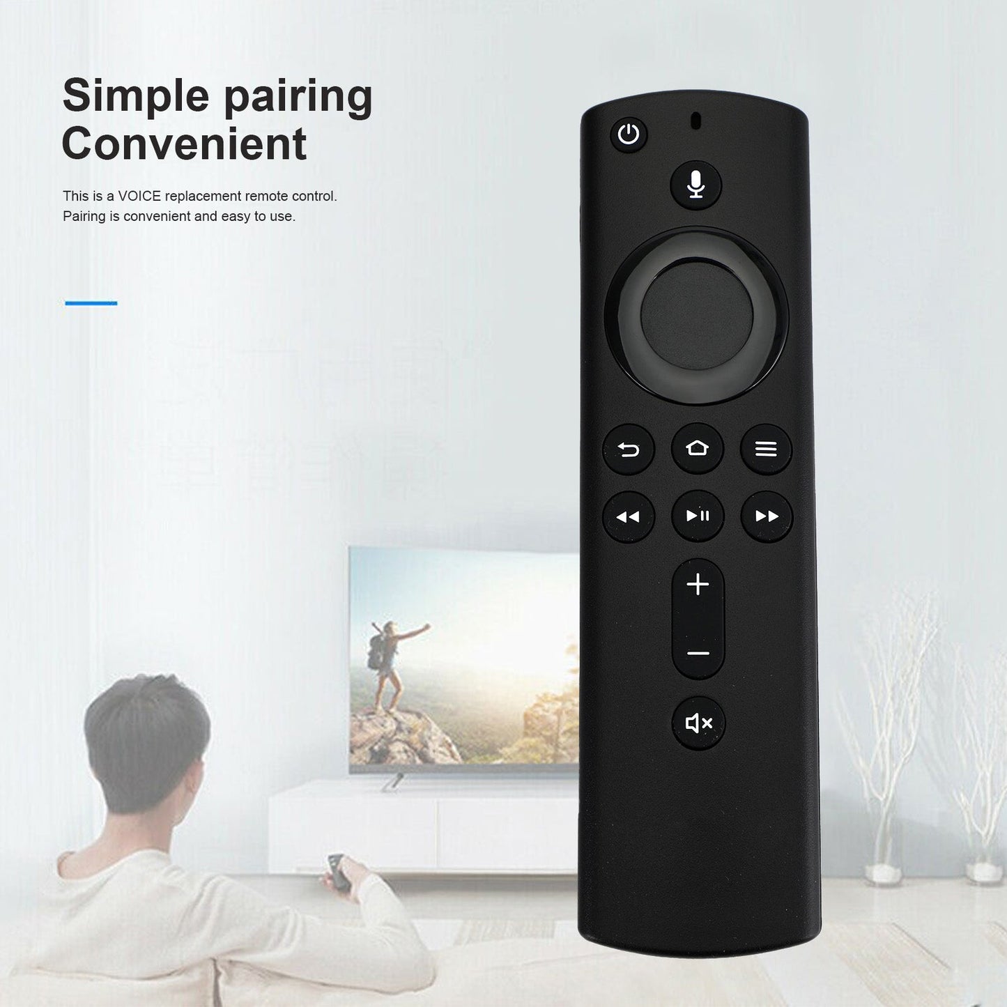 Voice Replace Remote Controller Fit for Alexa 4K Ultra HD HDR Fire TV Stick