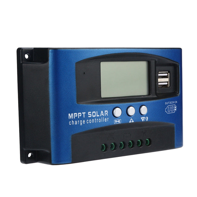 12V-24V,MPPT 30/40/50/60/100A Solar Panel Regulator Charge Controller Auto Focus Dual USB