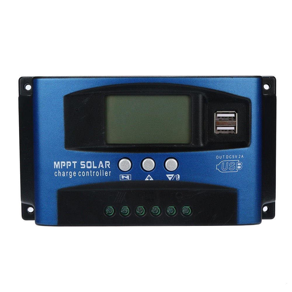 12V-24V,MPPT 30/40/50/60/100A Solar Panel Regulator Charge Controller Auto Focus Dual USB