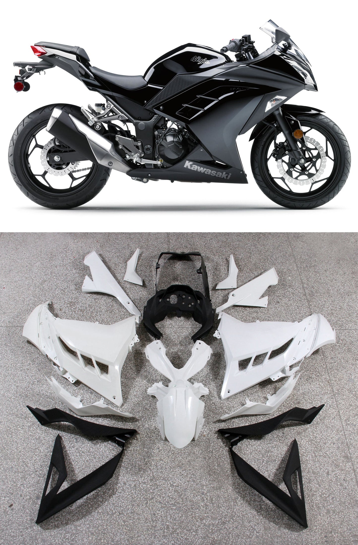 2013-2024 Kawasaki EX300/Ninja300 Injection Fairing Kit Bodywork Plastic ABS#161