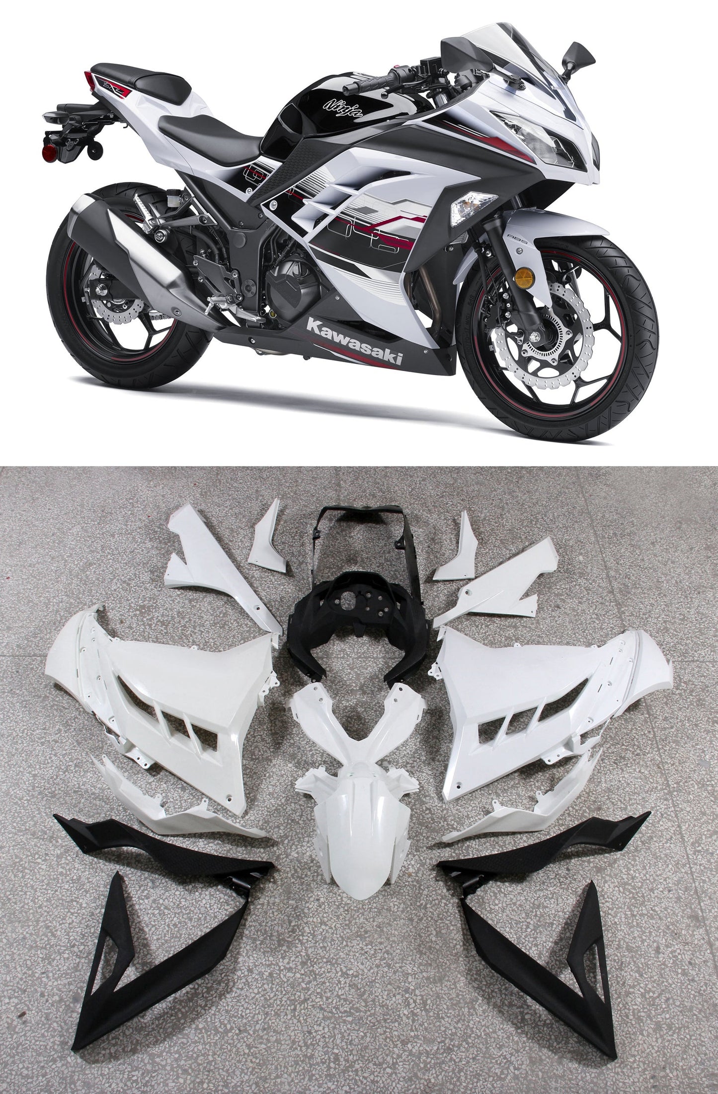 2013-2024 Kawasaki EX300/Ninja300 Injection Fairing Kit Bodywork Plastic ABS#161