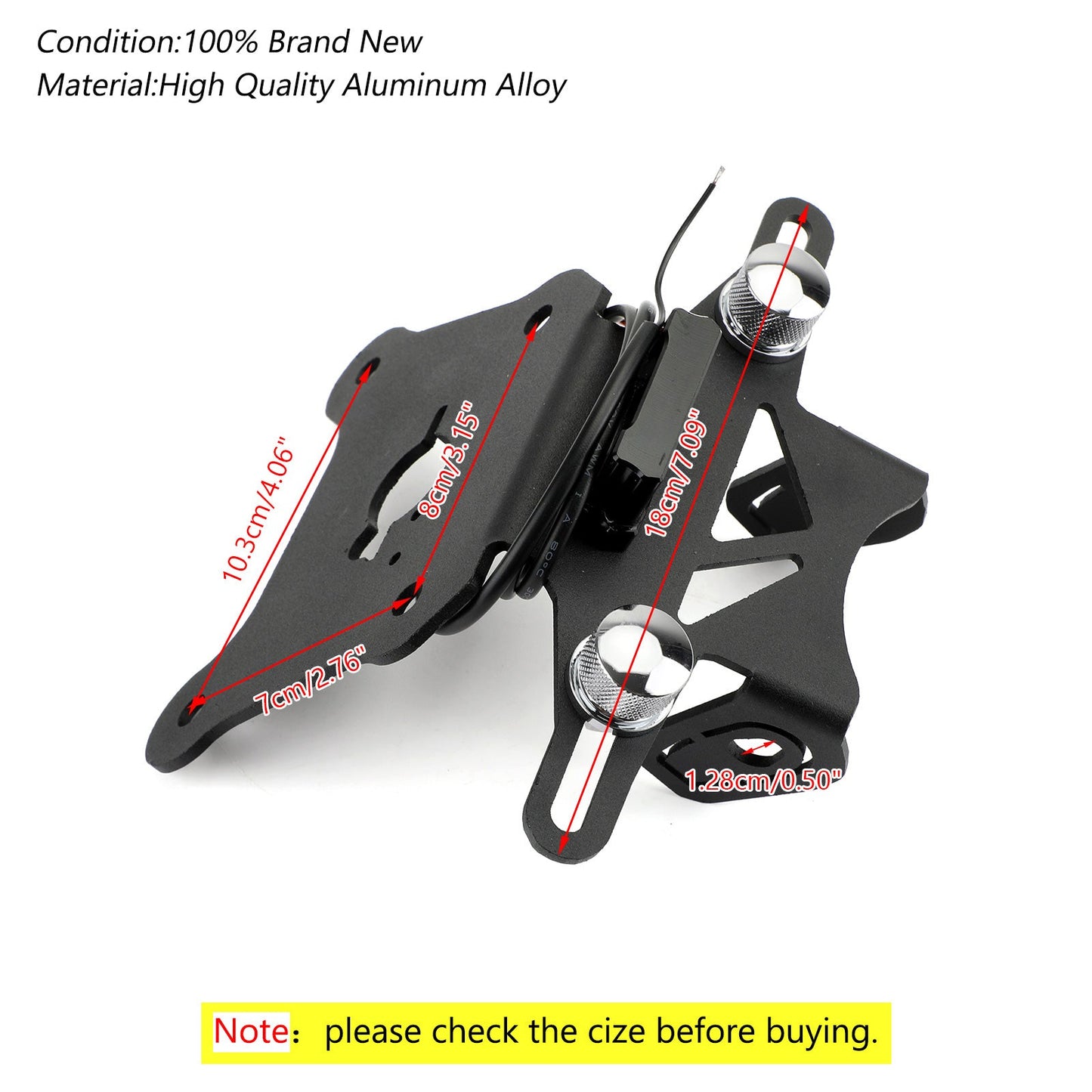 CNC Motorcycle LED License Plate Bracket Holder For Kawasaki Z900RS 2018-2019