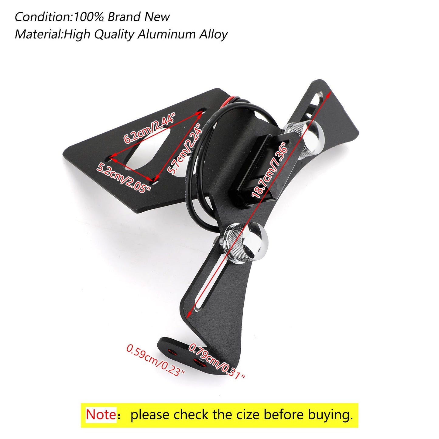 CNC License Plate Bracket Holder For Triumph Daytona & Street Triple 2013-2019