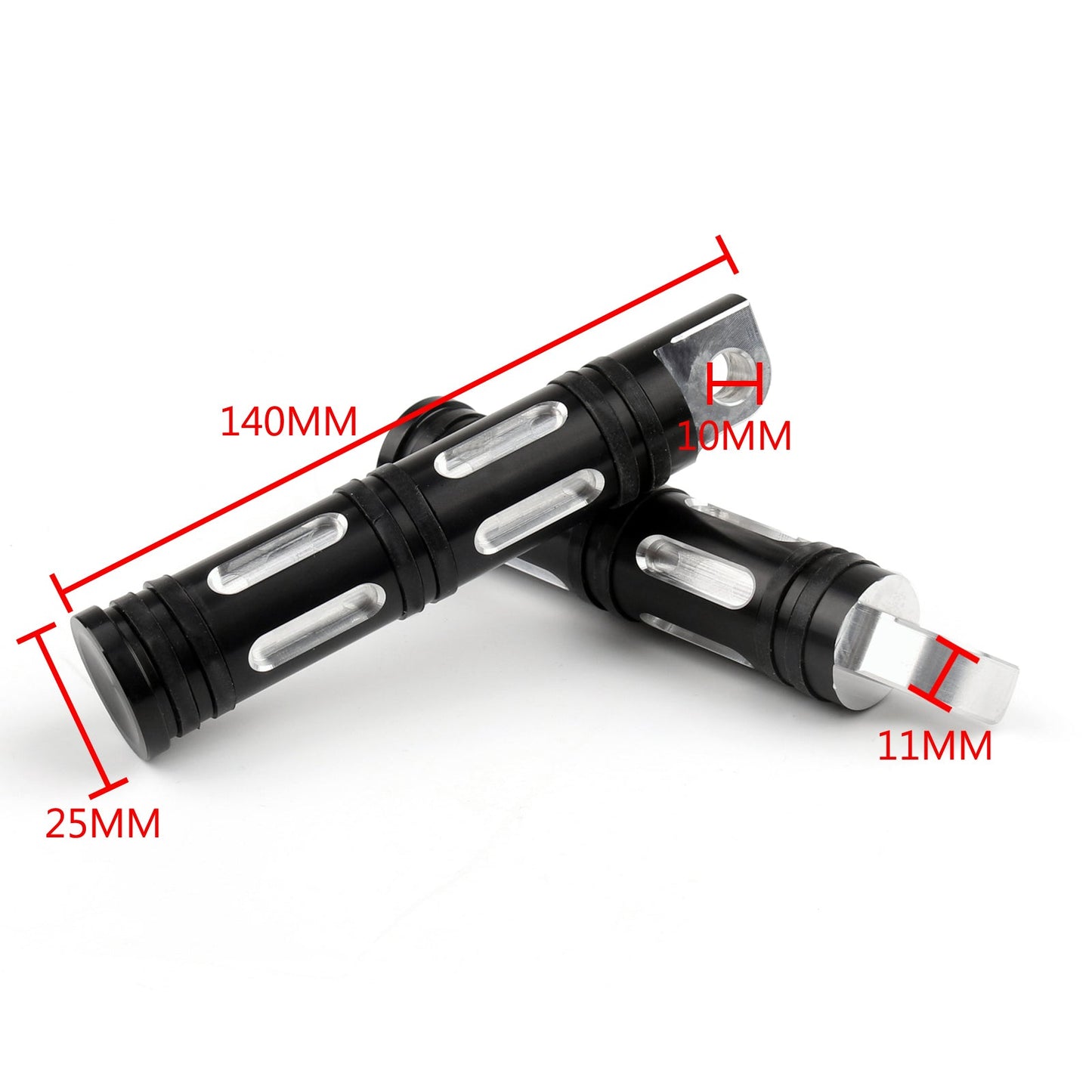 CNC Cut Motorcycle Black Foot Pegs For Harley Chopper Touring Sportster