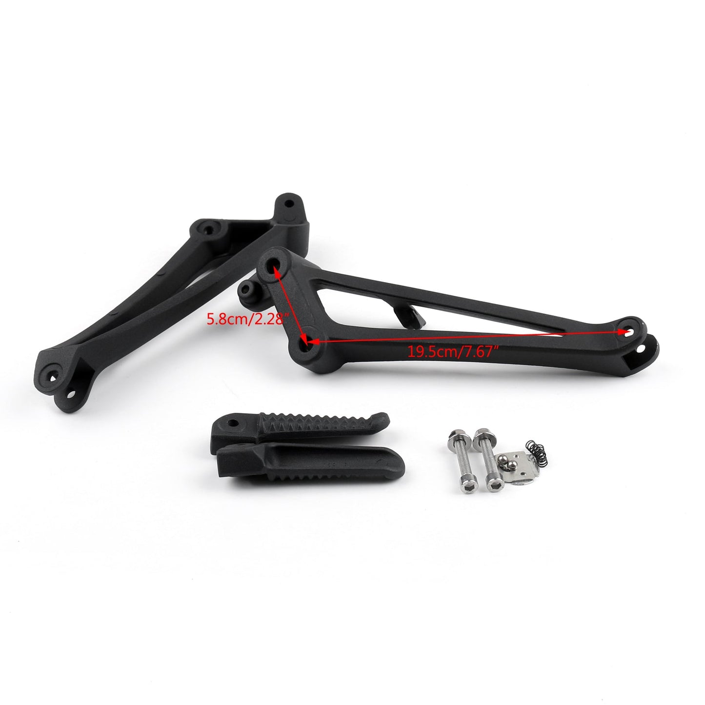 Rear Passenger Foot Pegs Footrest Brackets For YAMAHA 2009-2011 YZF R1 Black