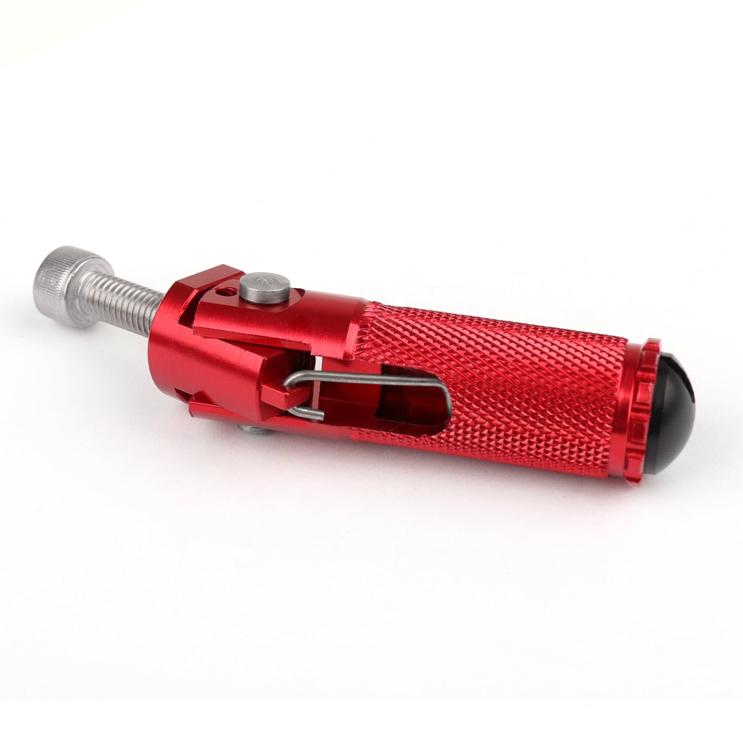 CNC Folding Foot Pegs Footpeg Rear Set Rest Racing For Universal Motorcycle Red
