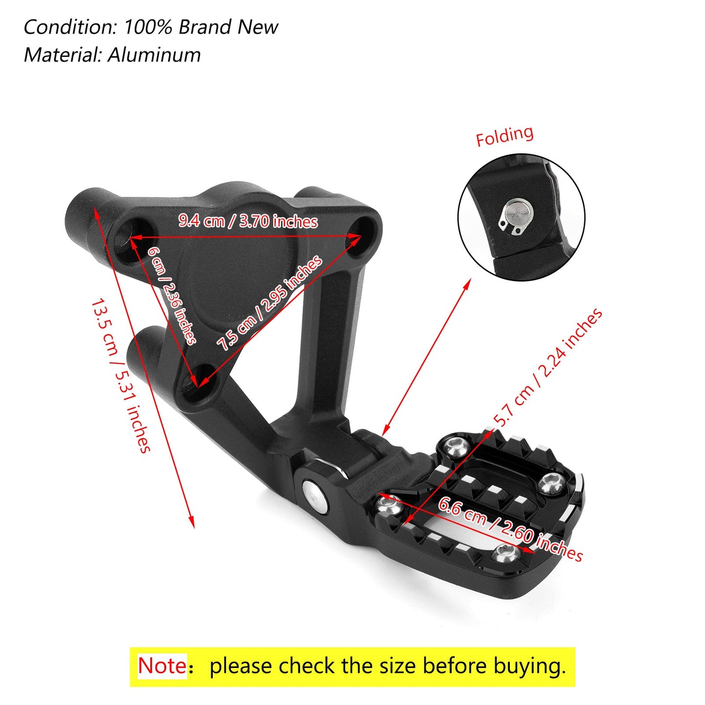 2017-2018 Honda X-ADV 750 Motorcycle Folding Footrests Foot Pegs Rear Pedals