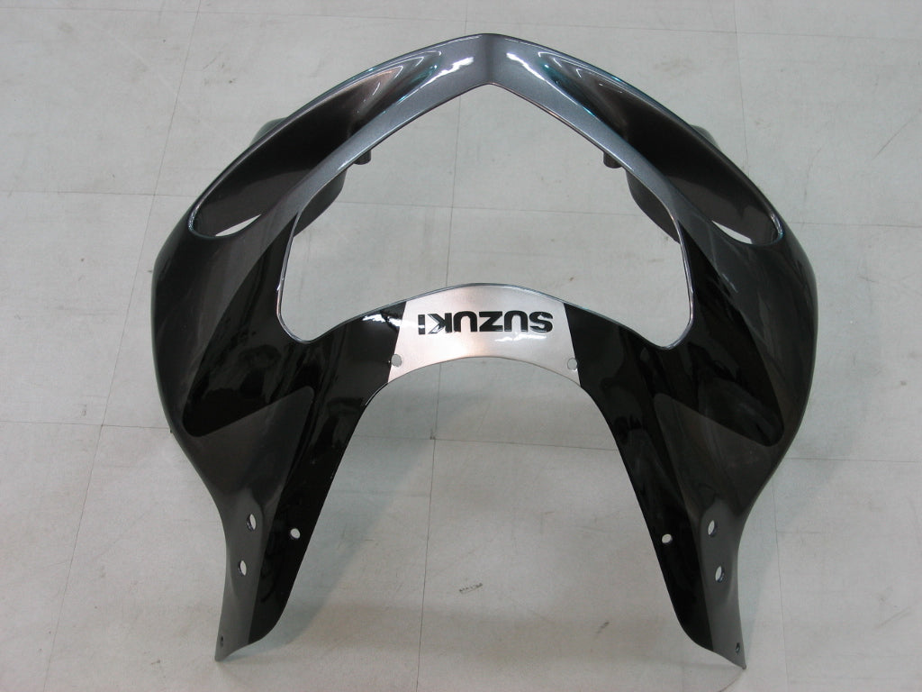 2000-2002 Suzuki GSXR 1000 Silver & Black Racing Amotopart Fairings