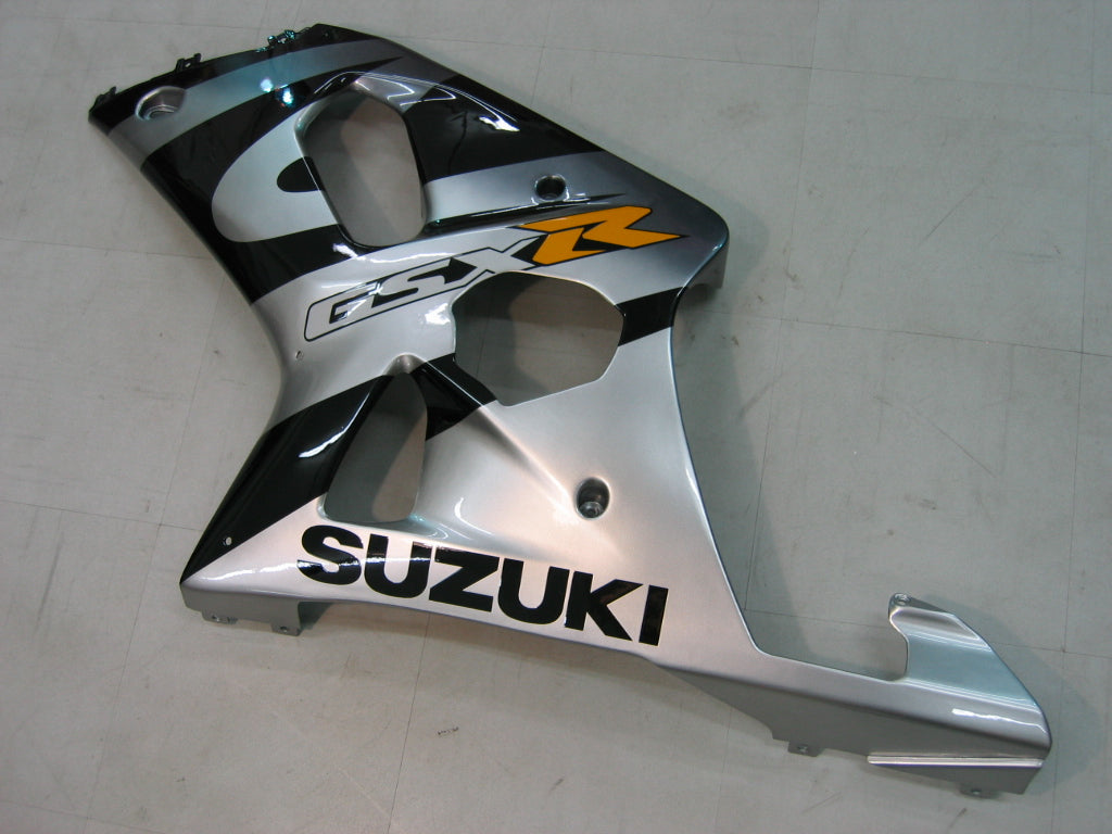 2000-2002 Suzuki GSXR 1000 Silver & Black Racing Amotopart Fairings