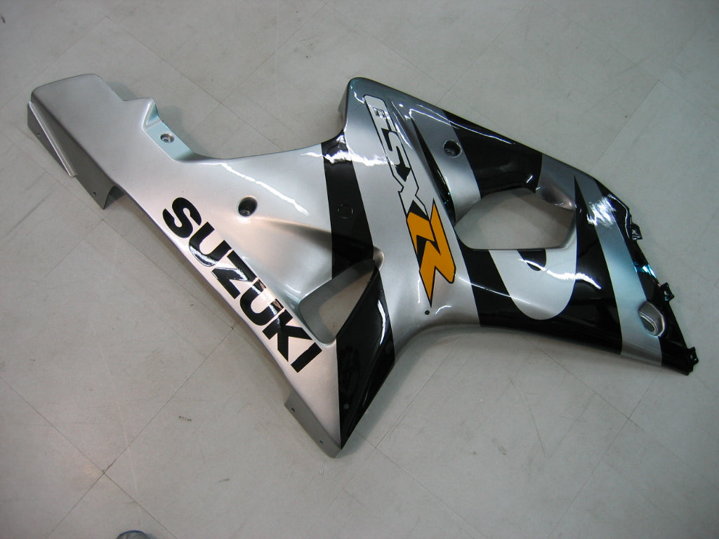 2000-2002 Suzuki GSXR 1000 Silver & Black Racing Amotopart Fairings