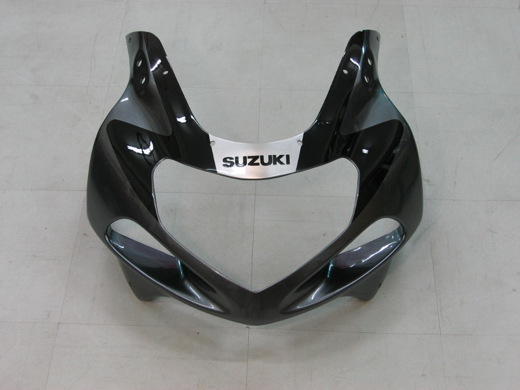 2000-2002 Suzuki GSXR 1000 Silver & Black Racing Amotopart Fairings