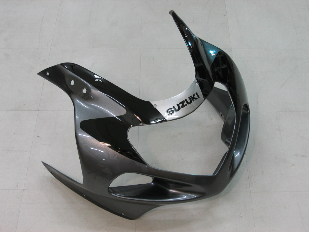 2000-2002 Suzuki GSXR 1000 Silver & Black Racing Amotopart Fairings