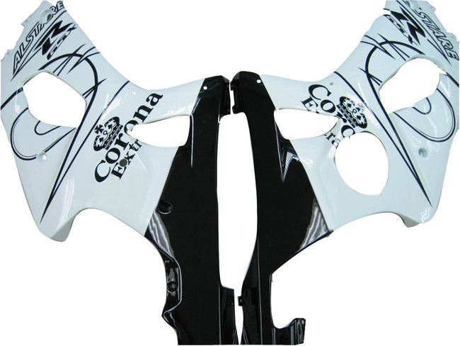 2000-2002 Suzuki GSXR 1000 White & Black Corona Racing Amotopart Fairings