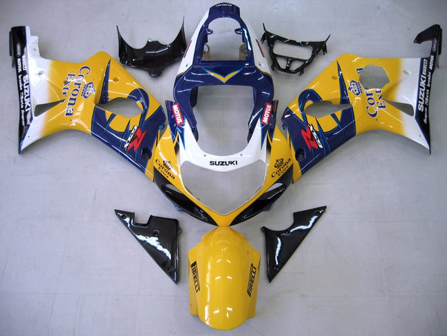 2000-2002 Suzuki GSXR 1000 Yellow & Blue Corona GSXR Racing Amotopart Fairings