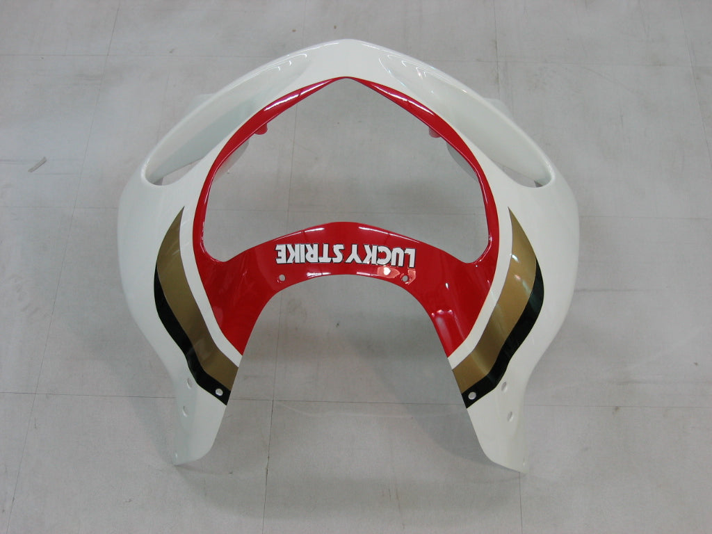 2000-2002 Suzuki GSXR 1000 White & Red Lucky Strike Racing Amotopart Fairings