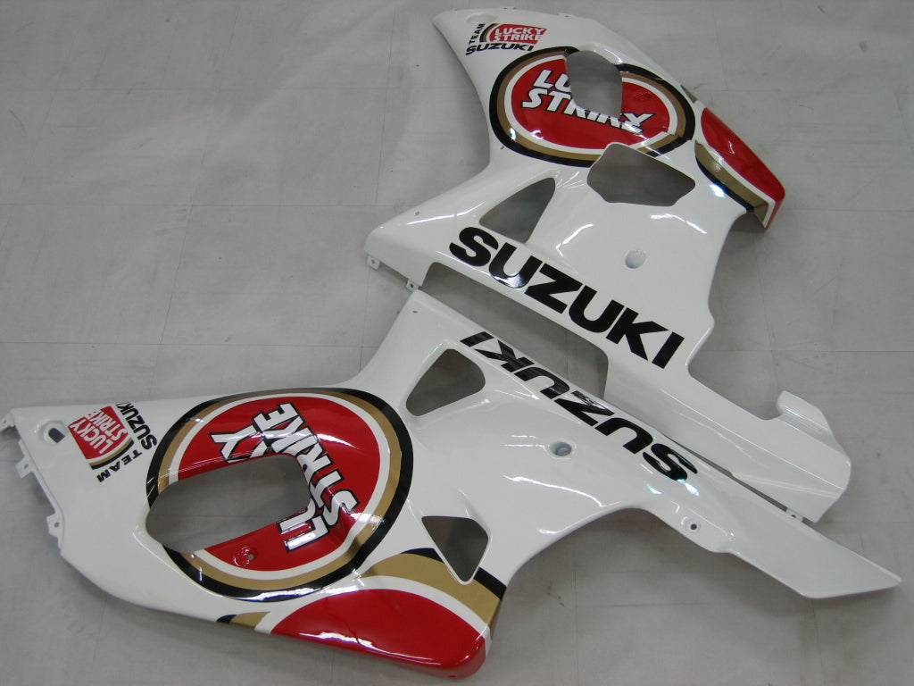 2000-2002 Suzuki GSXR 1000 White & Red Lucky Strike Racing Amotopart Fairings