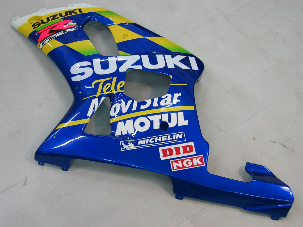 2000-2002 Suzuki GSXR 1000 Blue Movistar Racing Amotopart Fairings