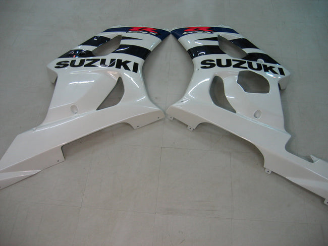 2003-2004 Suzuki GSXR 1000 White & Blue GSXR Racing Amotopart Fairings