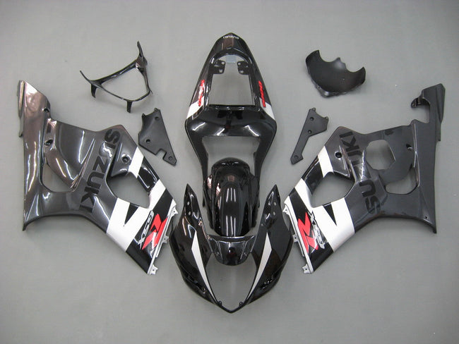 2003-2004 Suzuki GSXR 1000 Black & White GSXR Racing Amotopart Fairings