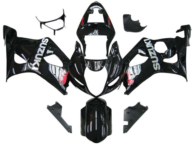 2003-2004 Suzuki GSXR 1000 Black Suzuki Racing Amotopart Fairings