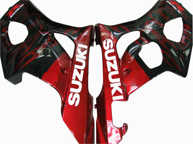 2003-2004 Suzuki GSXR 1000 Black & Red Flame Racing Amotopart Fairings