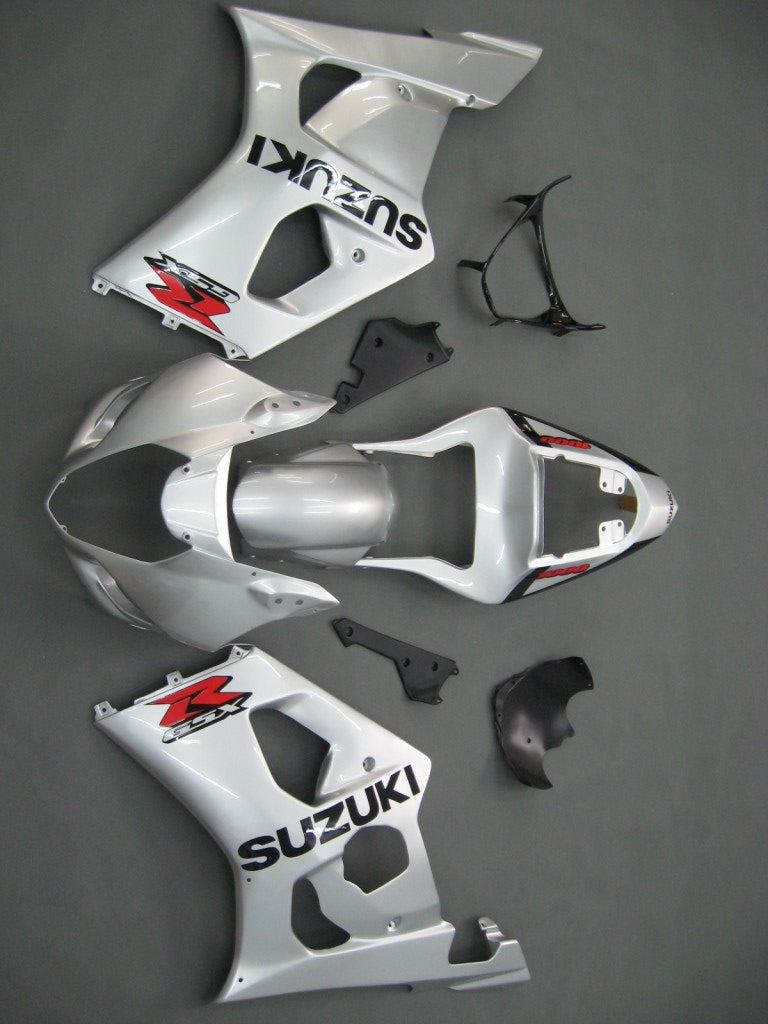 2003-2004 Suzuki GSXR 1000 Silver GSXR Racing Amotopart Fairings