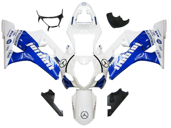 2003-2004 Suzuki GSXR 1000 White & Blue Jordan Racing Amotopart Fairings