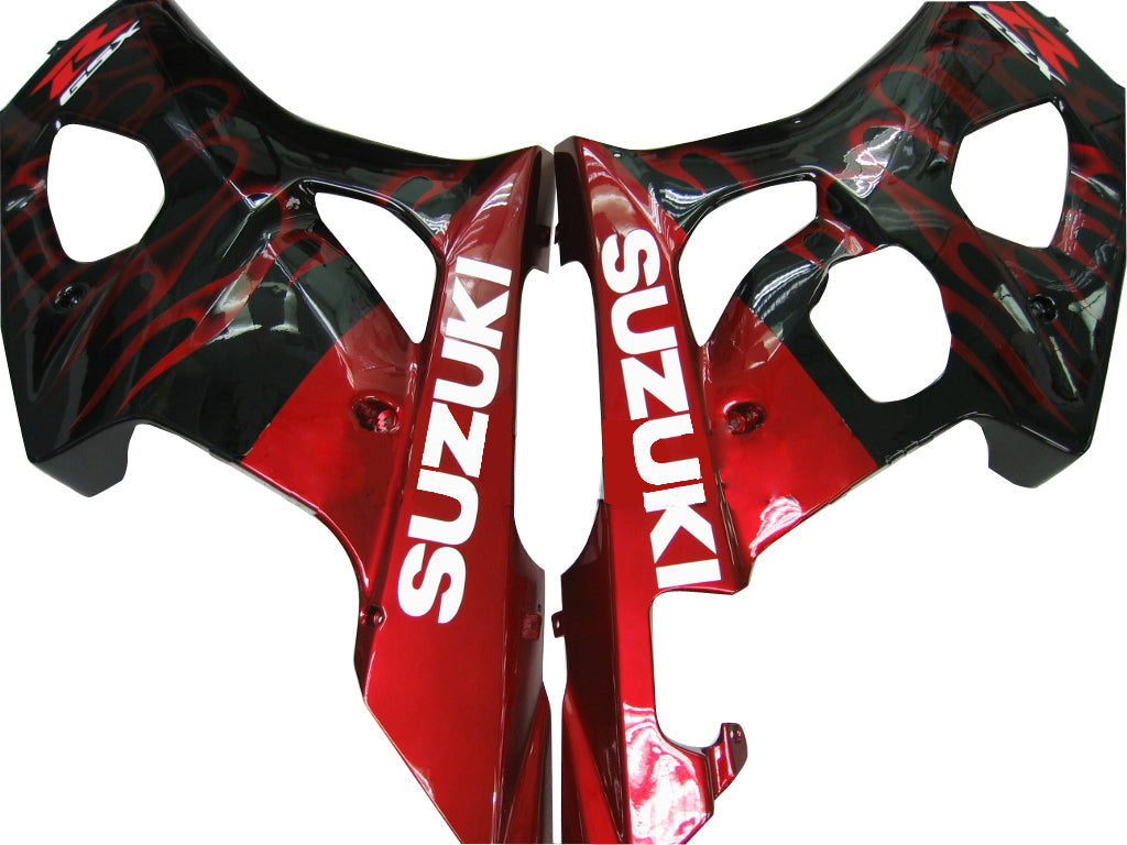 2003-2004 Suzuki GSXR 1000 Black & Red Flame Suzuki Racing Amotopart Fairings