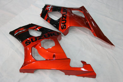 For GSXR1000 2003-2004 Bodywork Fairing Black Red ABS Injection Molded Plastics Set