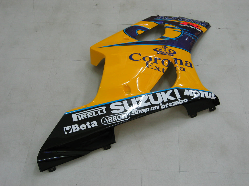 2003-2004 Suzuki GSXR 1000 Yellow & White Corona Racing Amotopart Fairings