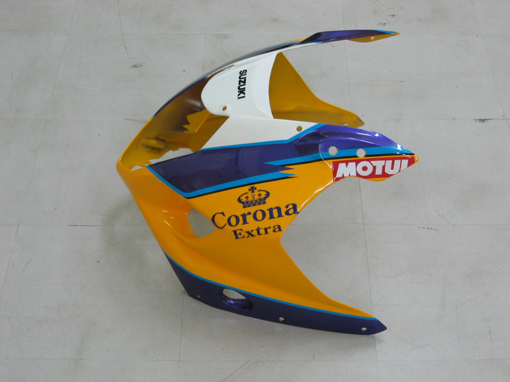 2003-2004 Suzuki GSXR 1000 Yellow & White Corona Racing Amotopart Fairings