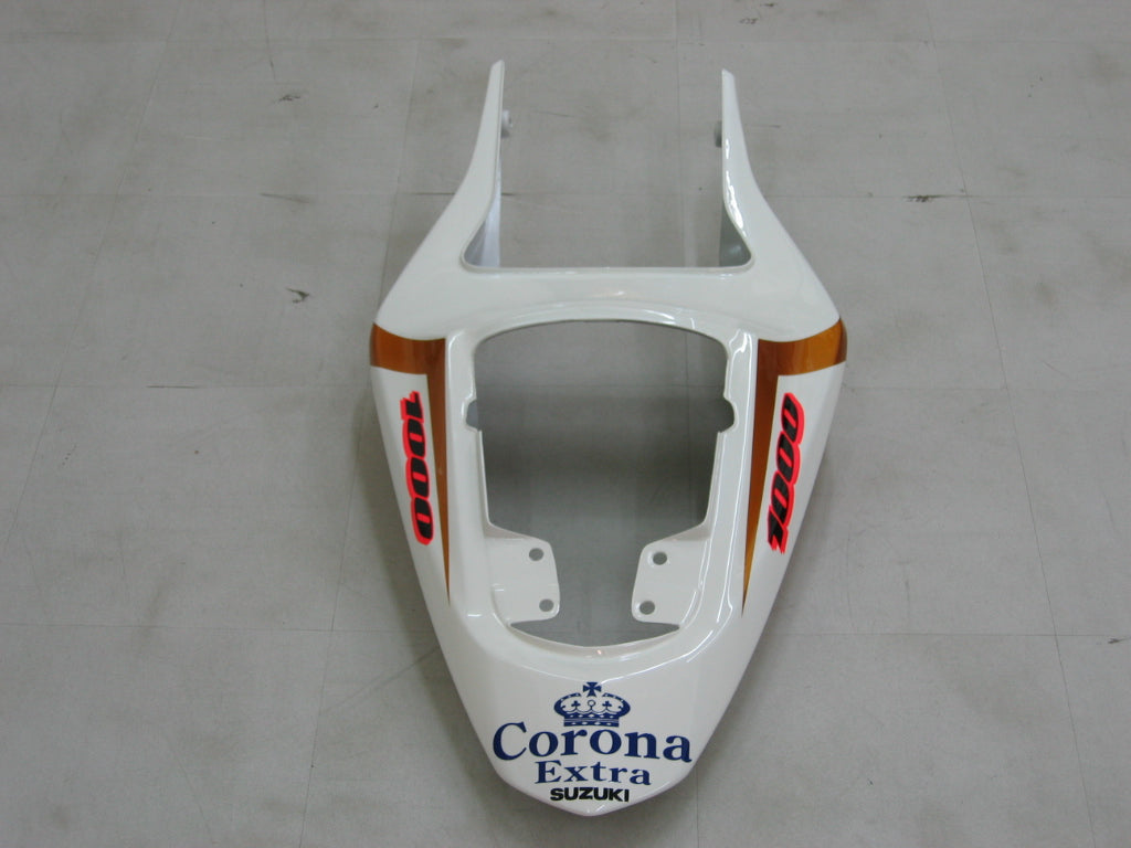 2003-2004 Suzuki GSXR 1000 Yellow & White Corona Racing Amotopart Fairings