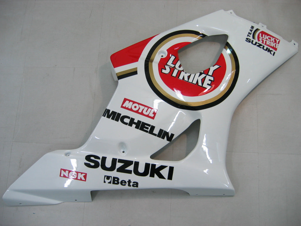 2003-2004 Suzuki GSXR 1000 White & Red Lucky Strike Racing Amotopart Fairings