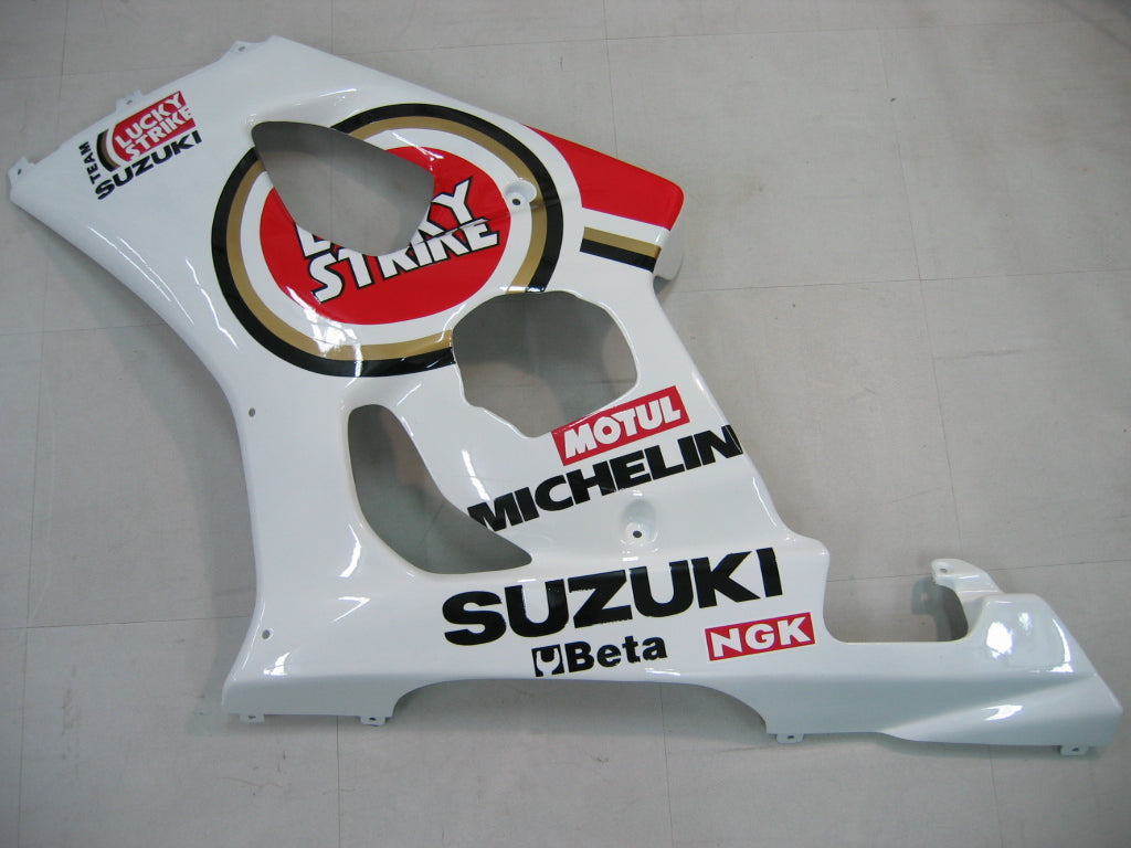 2003-2004 Suzuki GSXR 1000 White & Red Lucky Strike Racing Amotopart Fairings