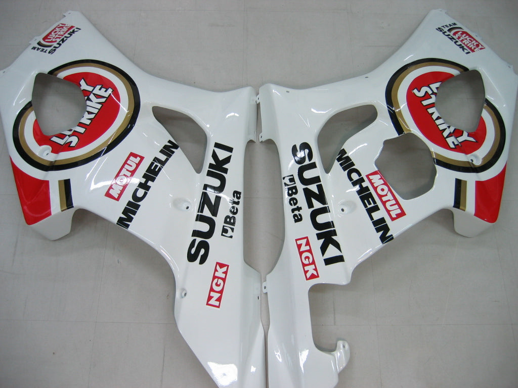 2003-2004 Suzuki GSXR 1000 White & Red Lucky Strike Racing Amotopart Fairings