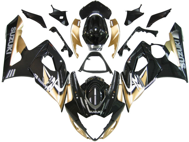 2005-2006 Suzuki GSXR1000 Amotopart Fairing Black&Gold Kit