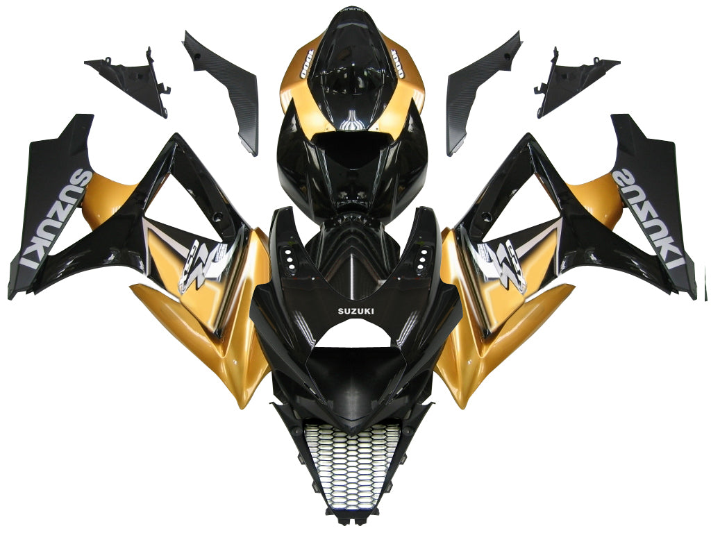 For GSXR1000 2007-2008 Bodywork Fairing Black ABS Injection Molded Plastics Set