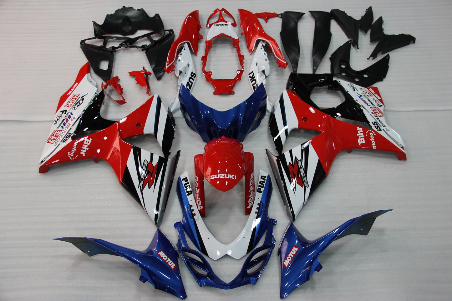 2009-2016 Suzuki GSXR1000 Amotopart Injection Fairing Kit Bodywork Plastic ABS #17