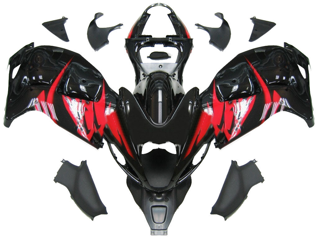 1999-2007 Suzuki GSX1300 Hayabusa Amotopart Fairings Black and Red Hayabusa Racing