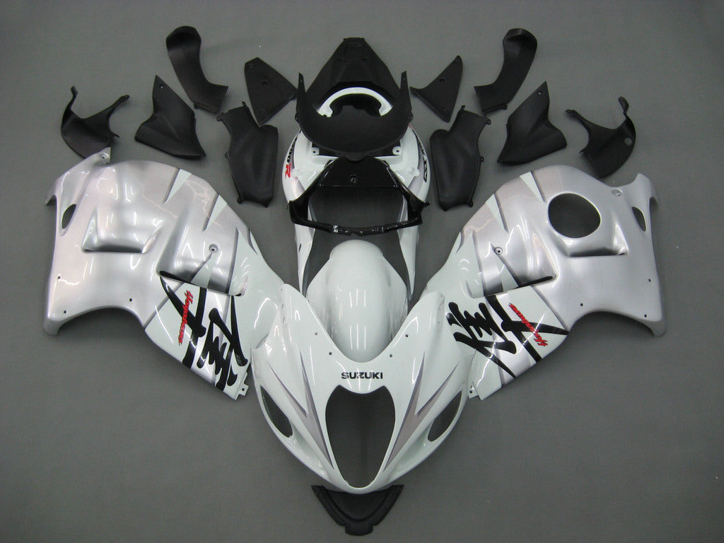 1999-2007 Suzuki GSX1300 Hayabusa Amotopart Fairings White Green Research47 Racing