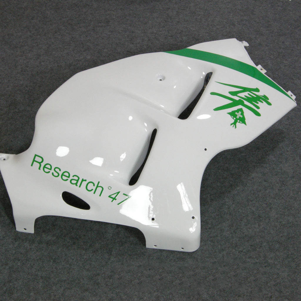 1999-2007 Suzuki GSX1300 Hayabusa Amotopart Fairings White Green Research47 Racing