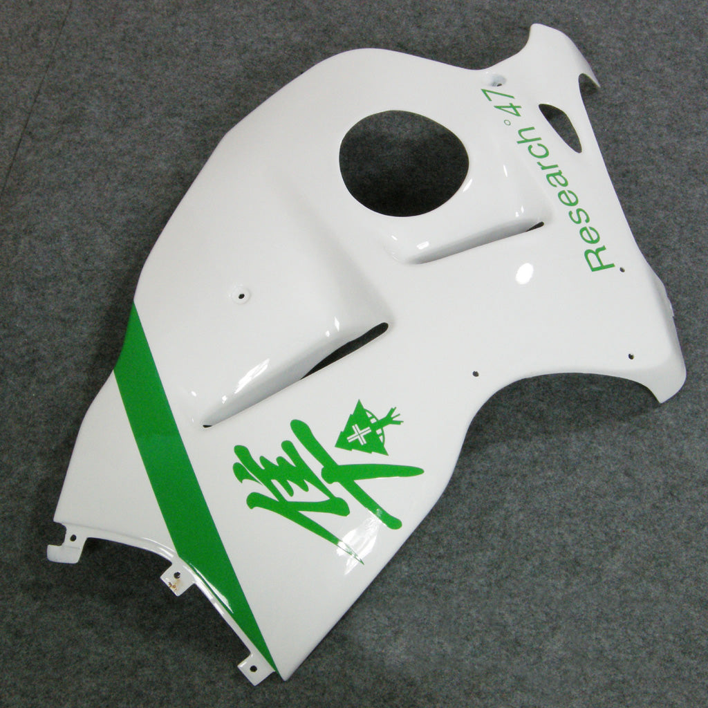 1999-2007 Suzuki GSX1300 Hayabusa Amotopart Fairings White Green Research47 Racing