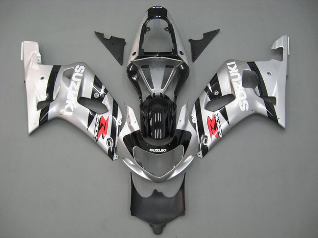 2001-2003 Suzuki GSXR 600 Amotopart Fairings Silver 2-Tone GSXR Racing