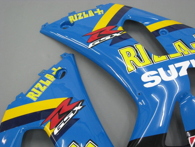 2001-2003 Suzuki 600 GSXR Racing Blue Black Fairing Kit by Amotopart Fairings